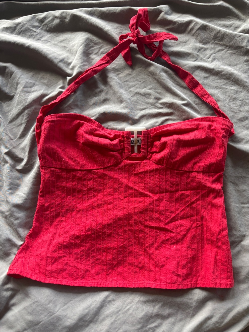Princess Polly red halter neck top
